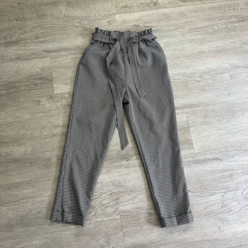 Black and White Checkered Pants